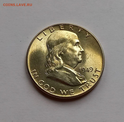 США 50 центов 1949 UNC. Франклин, серебро - 1