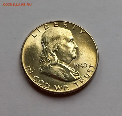 США 50 центов 1949 UNC. Франклин, серебро - 2