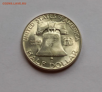 США 50 центов 1950 "D" UNC. Франклин, серебро - 10