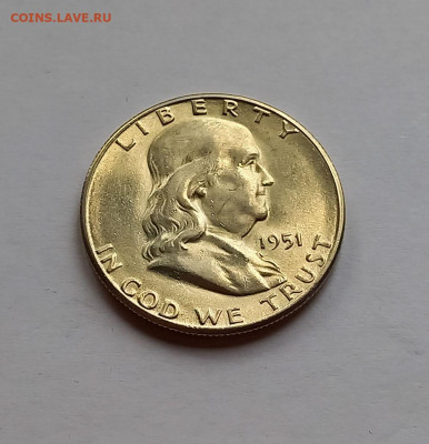 США 50 центов 1951 "S". UNC. Франклин, серебро - 2