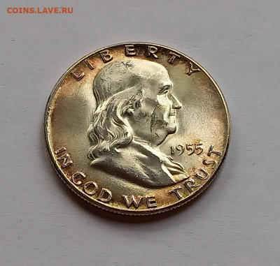 США 50 центов 1955. UNC. Франклин, серебро - 2