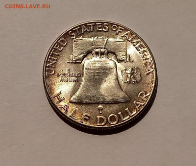 США 50 центов 1955. UNC. Франклин, серебро - 7