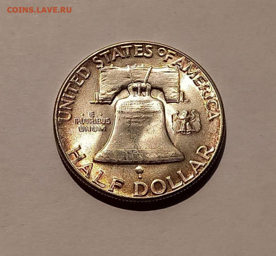 США 50 центов 1955. UNC. Франклин, серебро - 8