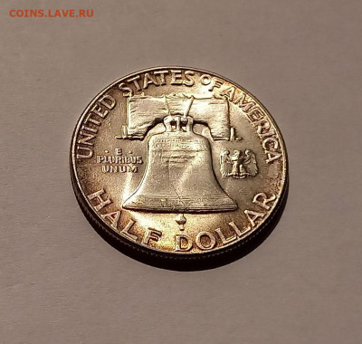США 50 центов 1955. UNC. Франклин, серебро - 9