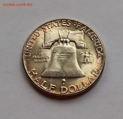 США 50 центов 1955. UNC. Франклин, серебро - 10