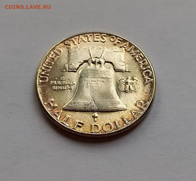 США 50 центов 1955. UNC. Франклин, серебро - 12