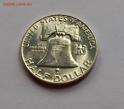 США 50 центов 1958 "D". UNC. Франклин, серебро - 12