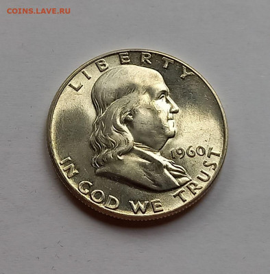 США 50 центов 1960. UNC. Франклин, серебро - 1