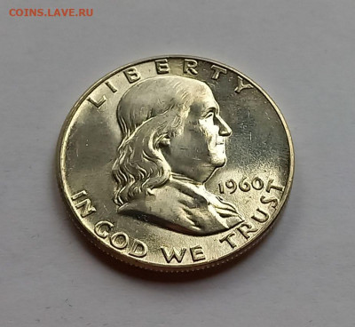 США 50 центов 1960. UNC. Франклин, серебро - 2