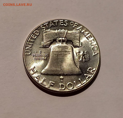 США 50 центов 1960. UNC. Франклин, серебро - 7