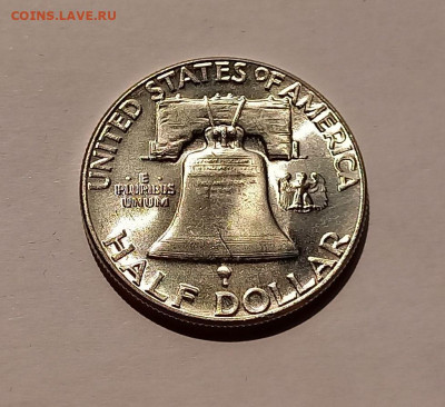 США 50 центов 1960. UNC. Франклин, серебро - 8