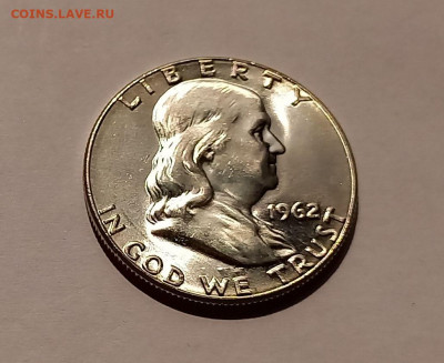 США 50 центов 1962. UNC. Франклин, серебро - 6
