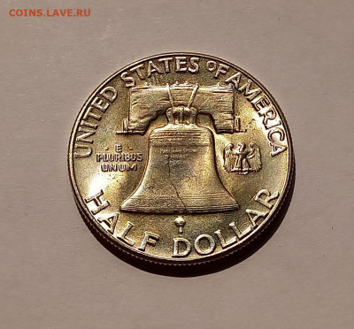 США 50 центов 1962. UNC. Франклин, серебро - 7
