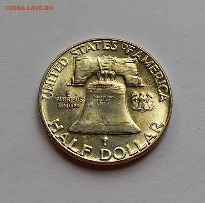 США 50 центов 1962. UNC. Франклин, серебро - 10