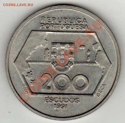 ПОРТУГАЛИЯ 200 ЭСКУДО 1991 ПЛЫВЁМ НА ЗАПАД! 21.11.11 22Ч(844 - img449