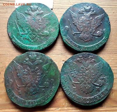 Россия. 4 пятака 1766-1785 гг. ЕМ. До 17.04.22. - Cu_02