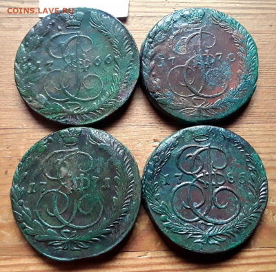 Россия. 4 пятака 1766-1785 гг. ЕМ. До 17.04.22. - Cu_01