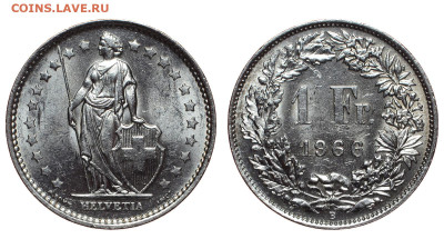 Швейцария. 1 франк 1966 г. До 17.04.22. - Р981.JPG
