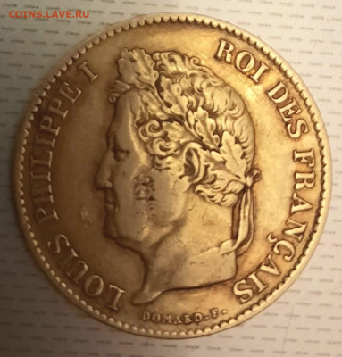 40 ФРАНКОВ 1833 ОЦЕНКА - 1ФРАНКИ2