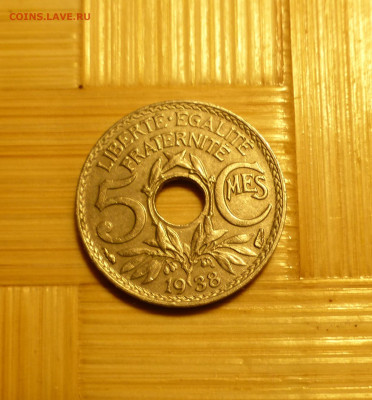 Франция, 50 сантимов 1938 г. с 1 р. до 23.04.22 22:00 - P1060364.JPG