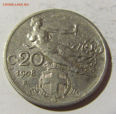 20 чентезимо 1908 Италия №1 24.04.2022 22:00 МСК - CIMG1130.JPG
