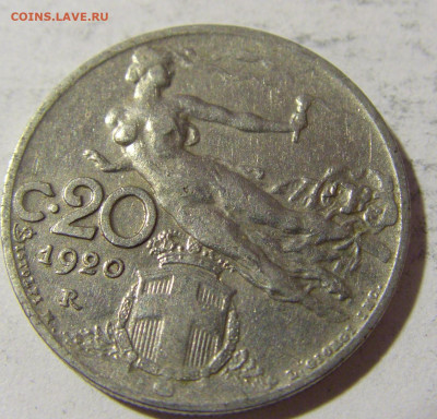 20 чентезимо 1920 новый тип Италия №1 24.04.2022 22:00 МСК - CIMG1162.JPG