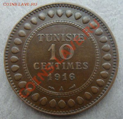 - Тунис -  10 сантимов 1916 -  до 22.11.2011 - Coin1122(3)