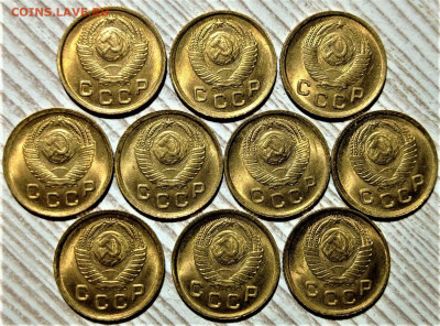 1 копейка 1949 UNC (10 монет). До 24.04.22 в 22.00 по МСК - 2