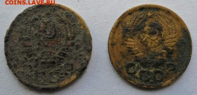 Погодовка СССР: 1коп 1945 + 1коп 1950 годы Rev хх - 1коп -1945,1950 А Rev хх