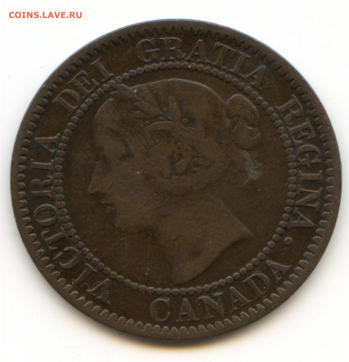 Канада. 1859. 1 цент. Цифра 9 - узкая. VF до 30.04 в 22.00 - img525