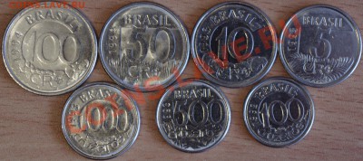 Бразилия 1992-1994гг  ( фауна),  7шт, UNC.   До 21.11.11г - IMGP5630