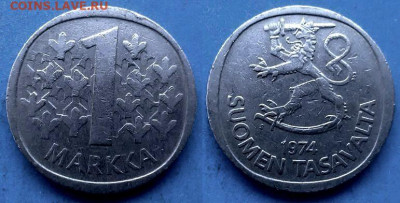 Финляндия - 1 марка 1974 года до 3.05 - Финляндия 1 марка, 1974