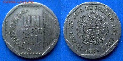 Перу - 1 новый соль 2006 года до 3.05 - Перу 1 новый соль, 2006