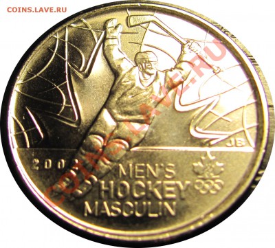 E01 Канада 25¢ хоккей 2009 UNC до 24.11 в 22°° - E01 Canada 25c Mens Hockey 2009_1