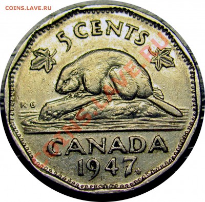 E04 Канада 5¢ 1947 до 24.11 в 22°° - E04 5c Canada 1947_1