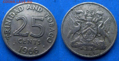 Тринидад и Тобаго - 25 центов 1966 года до 9.05 - Тринидад и Тобаго 25 центов, 1966