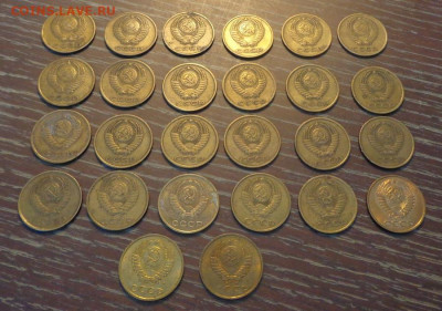 3 копейки 1967-91 года подряд 26 штук до 10.05, 22.00 - 3 коп 1967-1991 большой лот_2