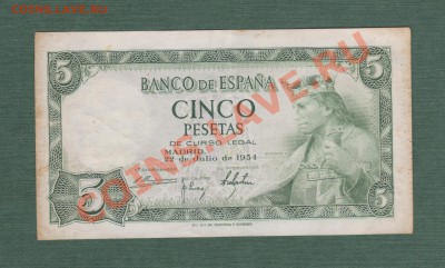 Испания 5 песет 1934,нечастая бона! - Испания 5-1954 18.112011