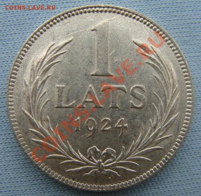 - Ag - Латвия 1 лат 1924 сохран!  (№2) - до 23.11.2011 - Coin1275(1)