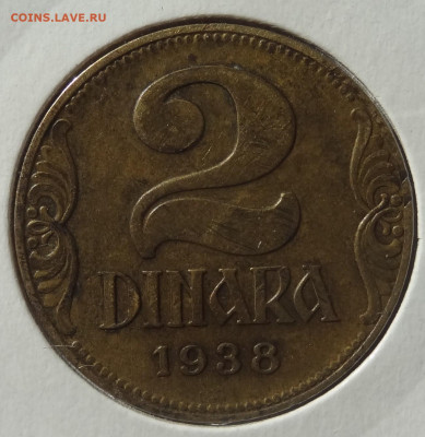 2 динара Югославии 1938г. до 08.05. в 22:00мск. - DSC00658 (2).JPG
