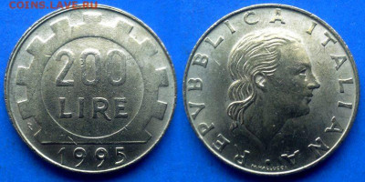 Италия - 200 лир 1995 года до 11.05 - Италия 200 лир, 1995