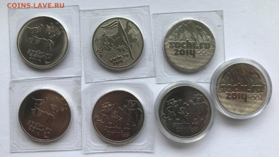 25 рублей 2011- 2014 гг. Разные. 7 монет до 15.05.22  UNC! - 25 рублей 7 монет (1).JPG
