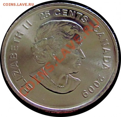 E09 Канада 25¢ 2009 Cindy Klassen цветной UNC 25.11 в 22°° - E09 Cindy color_2