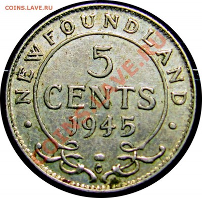 E10 Ньюфаундленд 5¢ 1945с VF-EF до 25.11 в 22°° - E10 NFLD 5c 1945_1
