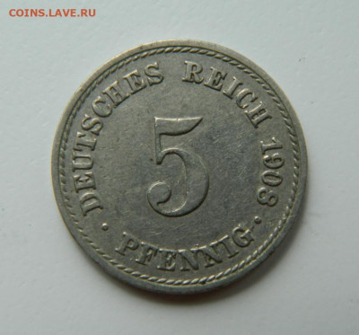 Германия 5 пфеннигов 1908 г. "А". до 16.05.22 - DSCN5731.JPG