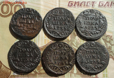 Кладовые полушки 1735 года. 6 монет. До 15.05.22. - DSC09824.JPG
