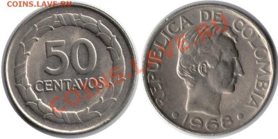 >L< Колумбия 50 сентав 1968 до 26.11.11 21:00 - Коломб_50с_68
