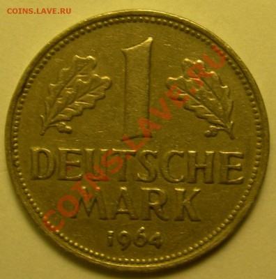 ФРГ, 1 марка 1964F - ФРГ 1 марка 1964F номинал.JPG