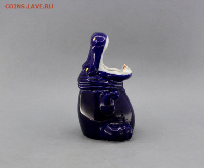 Фарфоровая статуэтка - карандашница ,, Бегемот ,, Вербилки - 1584.JPG