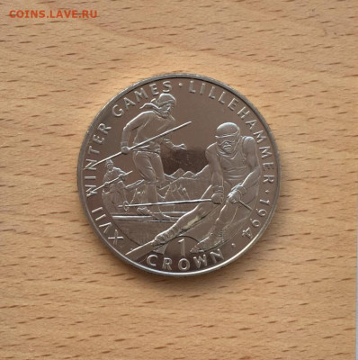 Гибралтар 1 крона 1993 Слалом Олимпиада - krona_shajba_gibraltar_1_krona_1993_zimnie_olimpijskie_igry_lillekhammer_1994_slalom_olimpiada_sport (2)